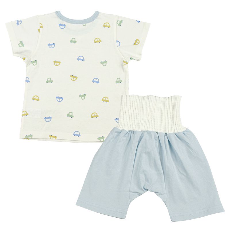 akachan honpo - 家居服附肚圍-汽車-淺藍色