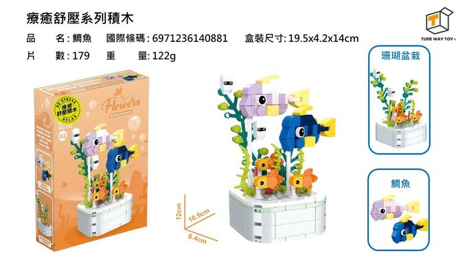 楚崴 - 療癒紓壓系列積木-鯛魚