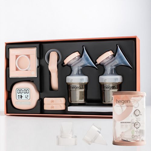 EBP 舒芙蕾雙邊電動擠乳器禮盒超值組-電動擠乳器禮盒＋慢速奶嘴兩入＋濾嘴