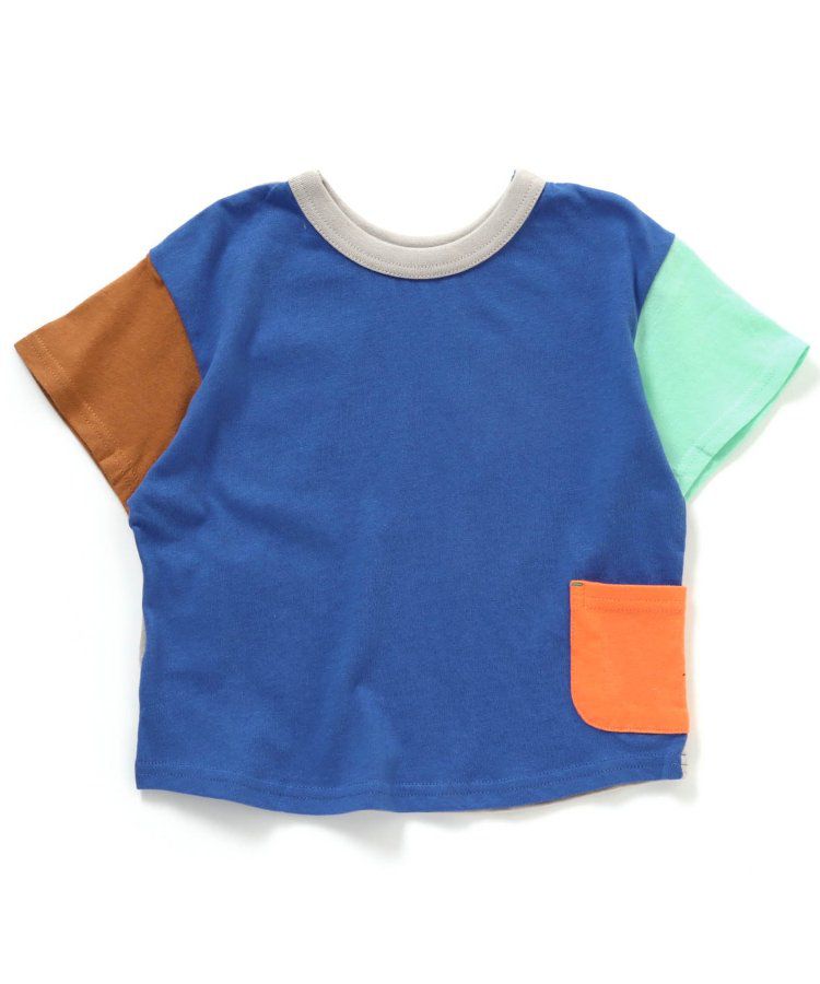 日本 BREEZE - 正反OK！圓領印花短袖上衣-線性-黑