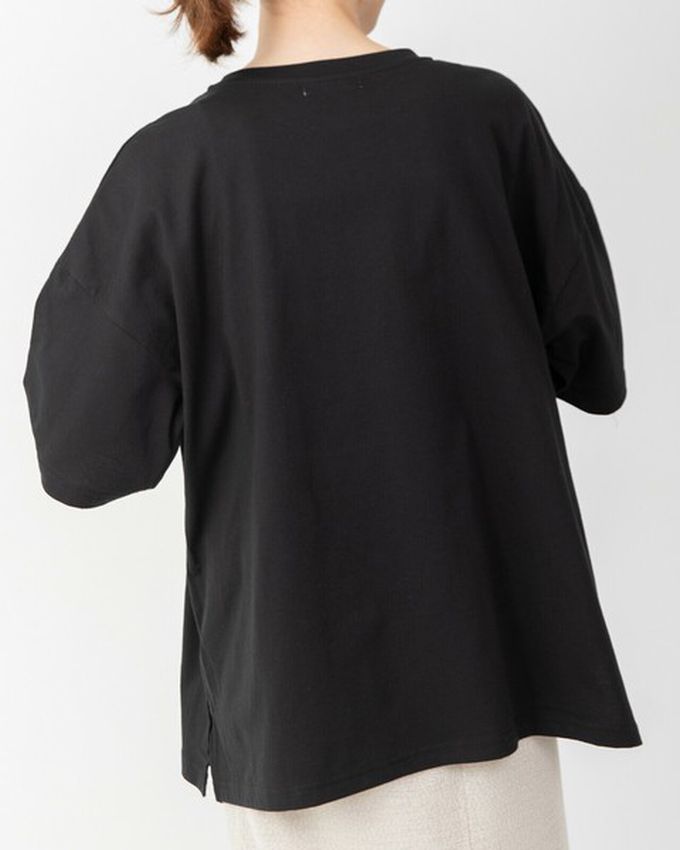 日本 gleam - 逗趣老虎相良刺繡寬大風短袖T恤-橘老虎-燕麥灰