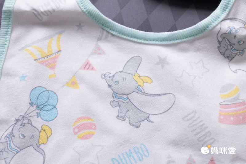 akachan honpo - 圍兜2件組-小飛象-白色 (70~80cm)-身高70~80cm體重9~11kg