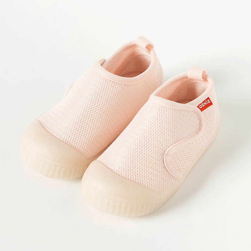 水陸兩穿！網眼透氣玩水沙灘鞋/懶人休閒鞋-淡粉