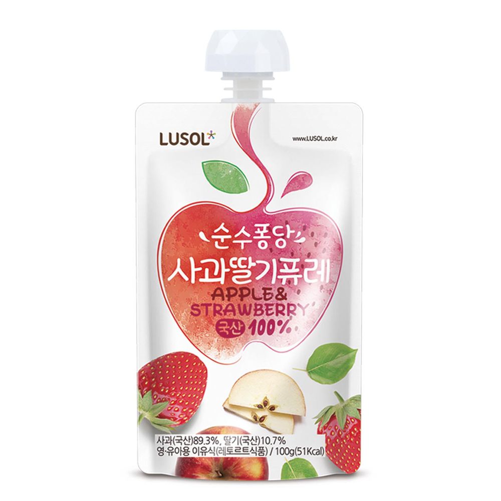 韓國 LUSOL - 水果泥(4m+) (草莓蘋果)-100ml