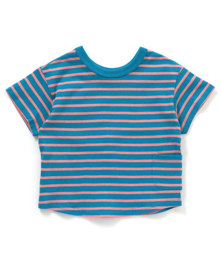 日本 BREEZE - 正反OK！圓領印花短袖上衣-線性-黑