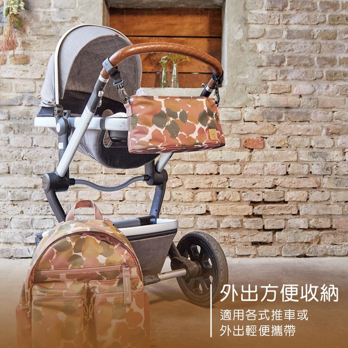 德國 Lassig - 推車收納掛袋-桃紅星星