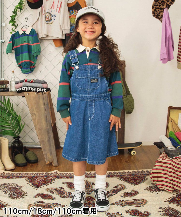 日本 BREEZE - 橄欖球風橫條長袖polo衫-紅卡其