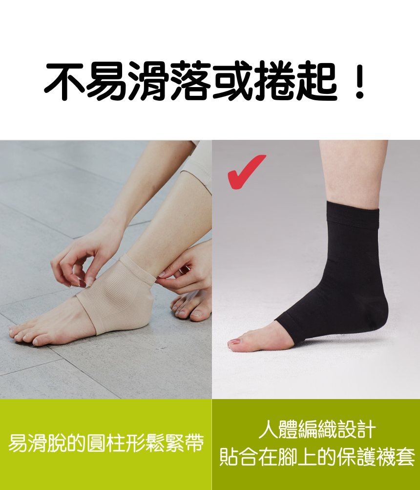 韓國 LOVLOY - 彈力加壓腳踝保護襪套-膚
