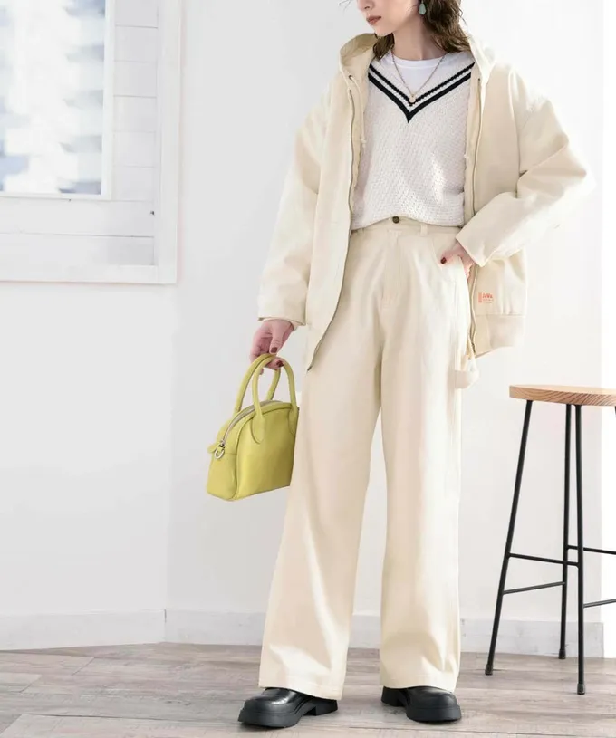 日本 Classical Elf - 超顯瘦厚磅百搭直筒褲-黑