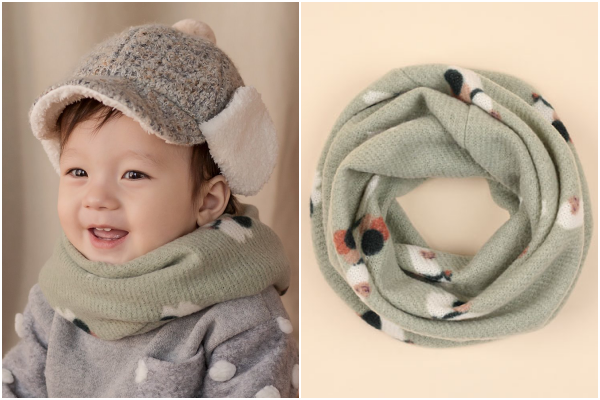 韓國 Happy Prince - 可愛駱馬針織圍脖-薄荷綠 (S(0~4Y))