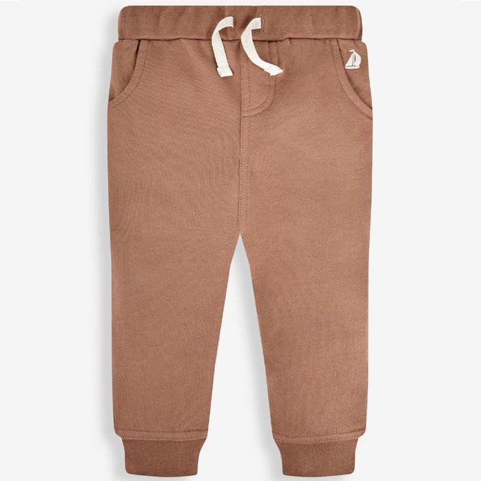 英國 JoJo Maman BeBe - 幼/兒童超優質保暖100%純棉 2 入組長褲-大地色