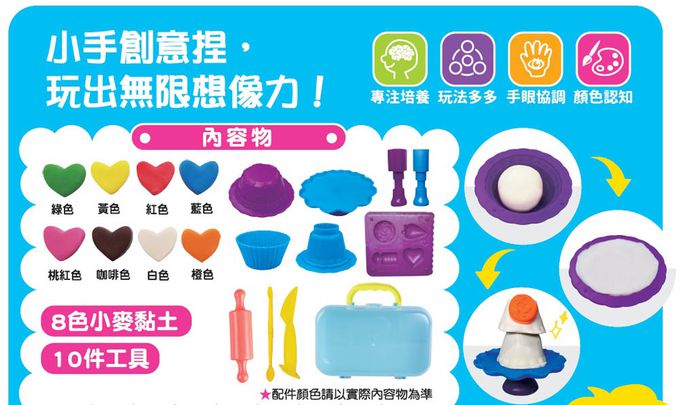 幼福文化 - 忍者兔手提盒小麥黏土：蛋糕派對