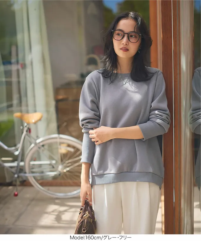 日本 Kobe Lettuce - 極上溫暖 裏起毛俐落束口長袖上衣-嫩粉紅