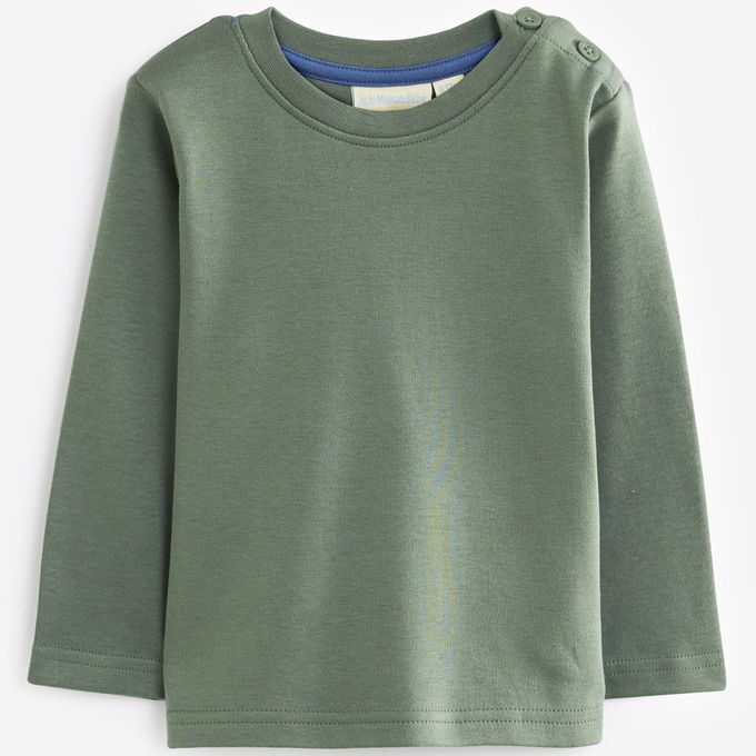 英國 JoJo Maman BeBe - 幼/兒童100%純棉長袖上衣 2 件組(可當內搭)-彩虹恐龍