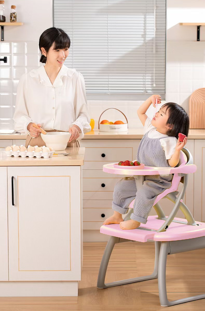 英國 JOLLY - 多功能兒童餐桌椅-粉