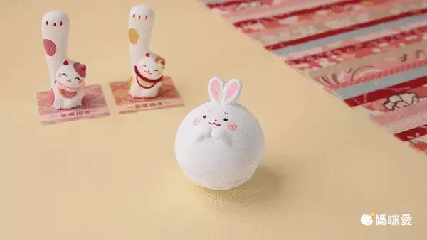 日本代購 - 圓圓滿滿 日本新年造型不倒翁擺飾-招財貓-三花 (約6×5.5×6cm)