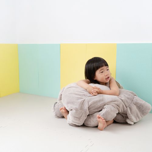 EVA無毒防撞壁貼-黃綠 (28cm*56cm*2cm)-一包6片裝