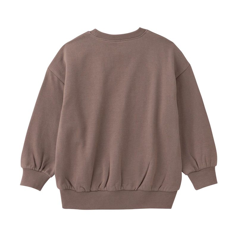 日本千趣會 - GITA 印花刷毛長袖上衣-巧克力磚-可可