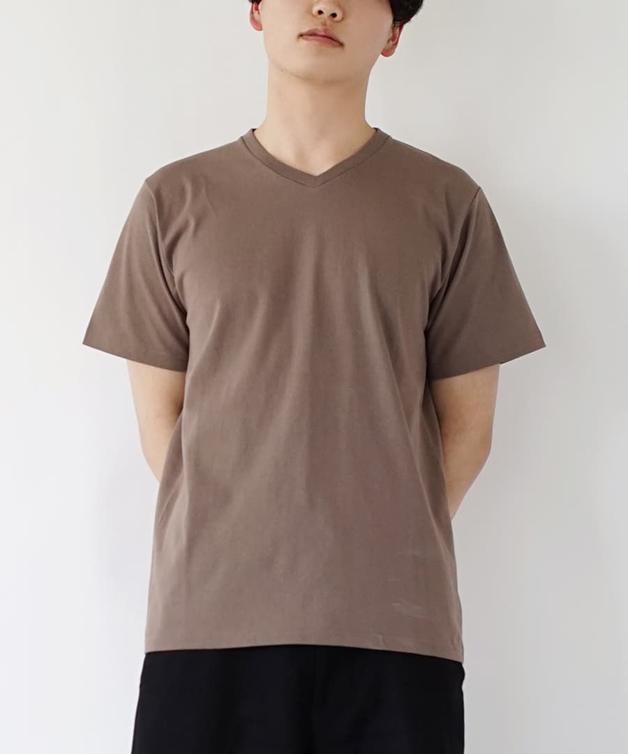 日本 zootie - 抗透汗 V領短袖上衣(爸爸)-摩卡