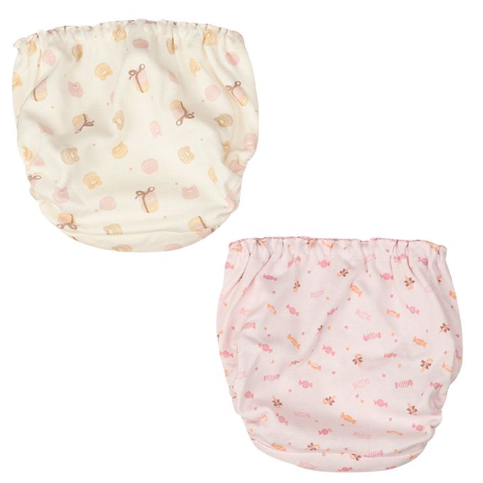 akachan honpo - 內褲2件組-馬卡龍/糖果-白色