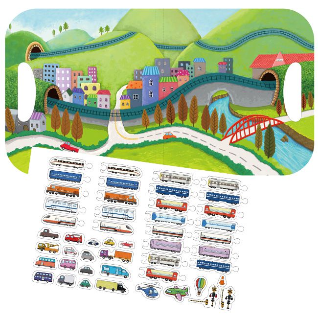 Babytiger - 交通工具歡樂組-飛行總動員+小火車過山洞+小火車到海邊+鐵道便當