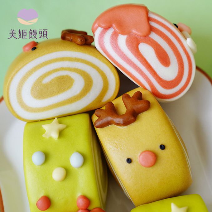 美姬饅頭 - 聖誕派對鮮乳造型饅頭-40g/顆*6入裝