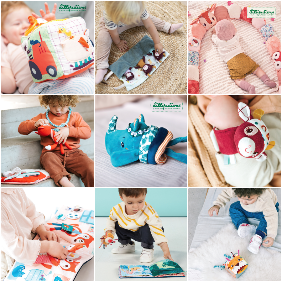 刺激五感【 比利時 Lilliputiens 】新生兒玩具｜寶寶布書