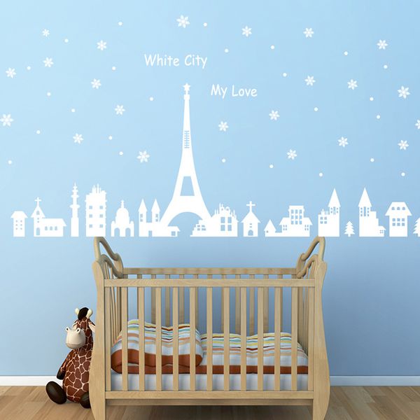 JB Design - 時尚壁貼-雪花巴黎 (60cm*45cm)