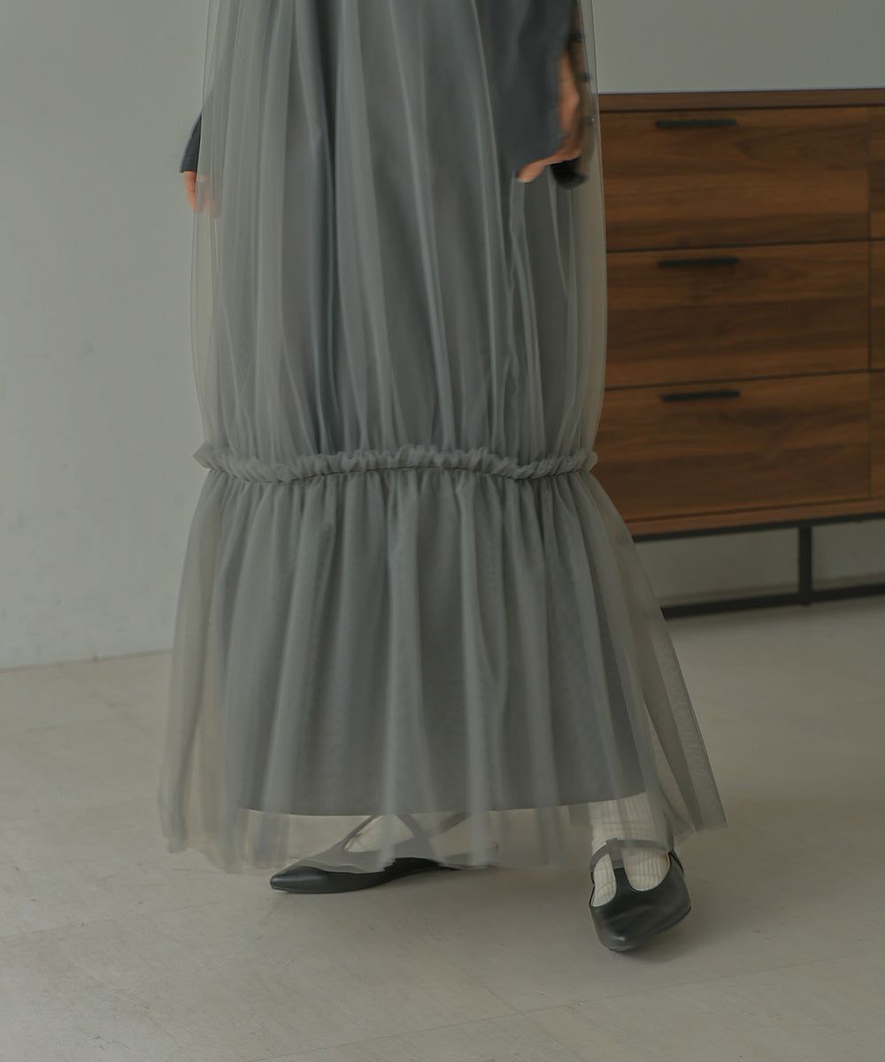 日本 Bab - 夢幻歐根紗拼接吊帶裙-夢幻粉