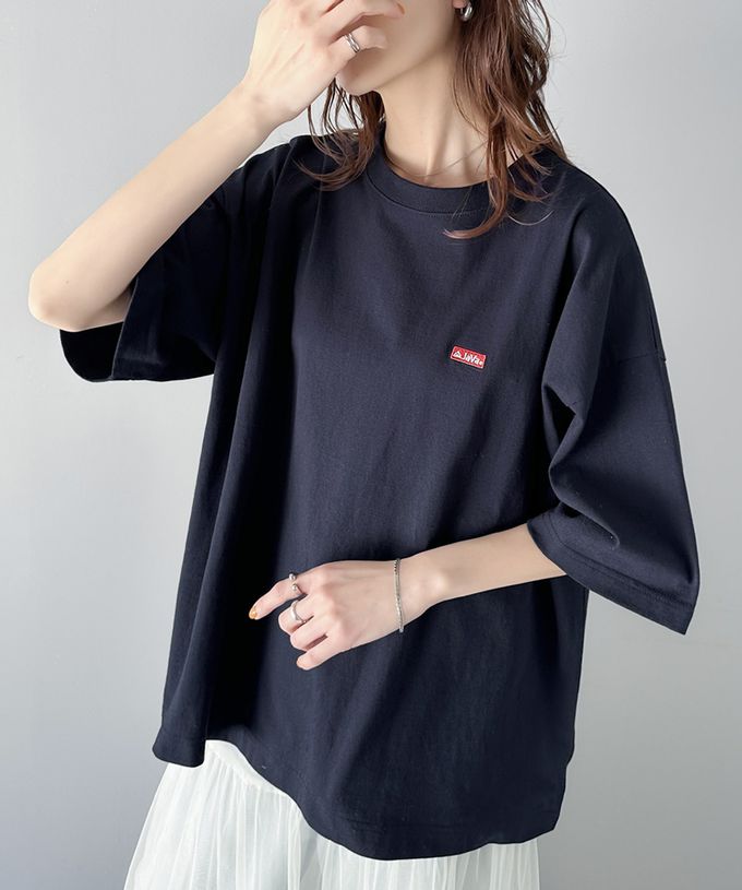 日本 Classical Elf - JAVA 混有機棉背印花寬鬆T恤-韓文菜單-白