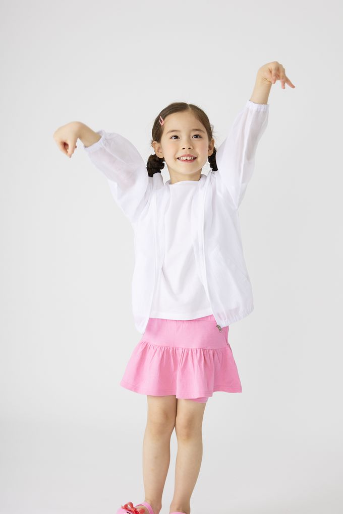 韓國 OZKIZ - 鬆緊腰層次蛋糕短褲裙-薰衣草紫