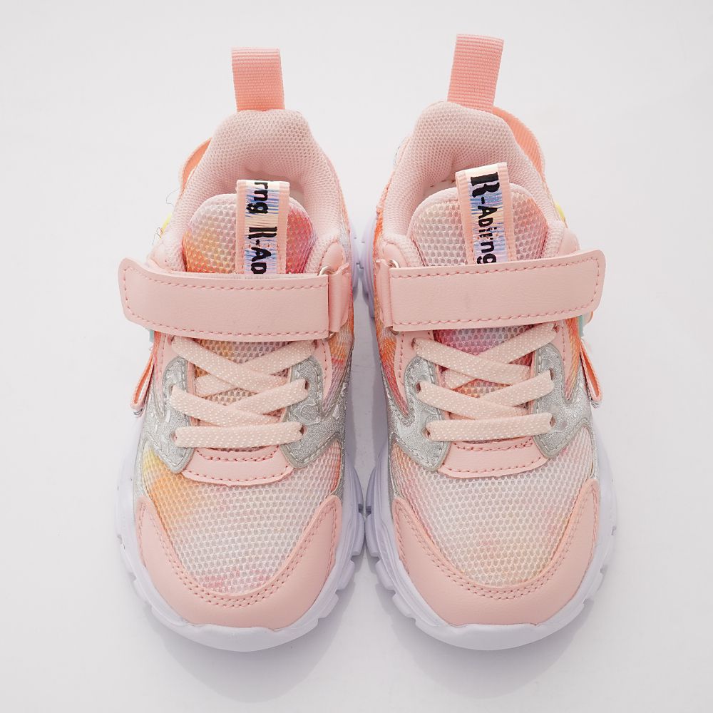 甜心電燈老爹鞋(中大童段)-運動鞋-粉