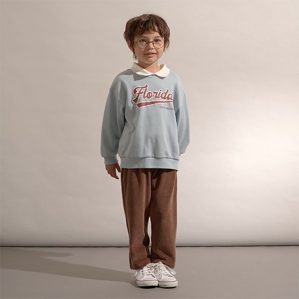 日本 b-ROOM - 氣質學院logo有領大學T-海軍藍