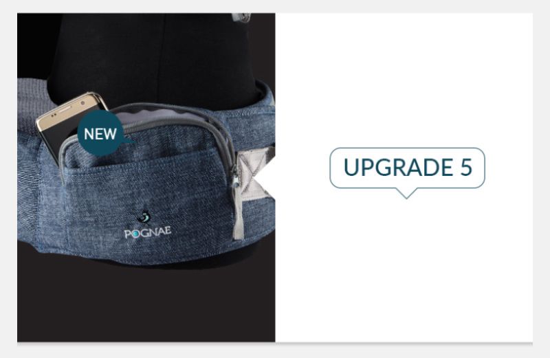 韓國 POGNAE - ALL NEW NO.5升級版機能型坐墊揹巾-復刻牛仔藍