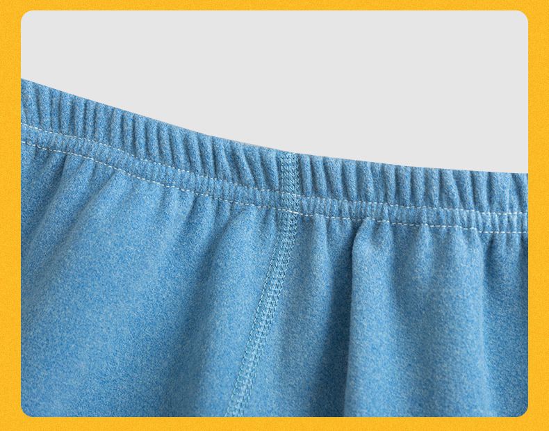 德絨圓領無痕長袖家居服套裝/睡衣-變色木馬-淺藍色