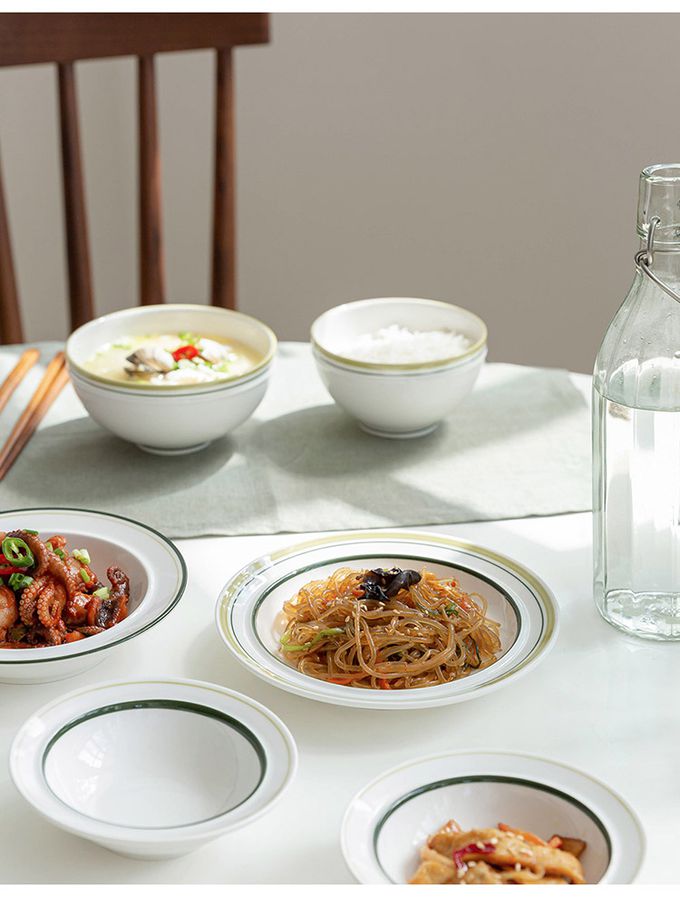 韓國 SSUEIM - RETRO系列極簡ins陶瓷淺盤2件組17cm (橘色)