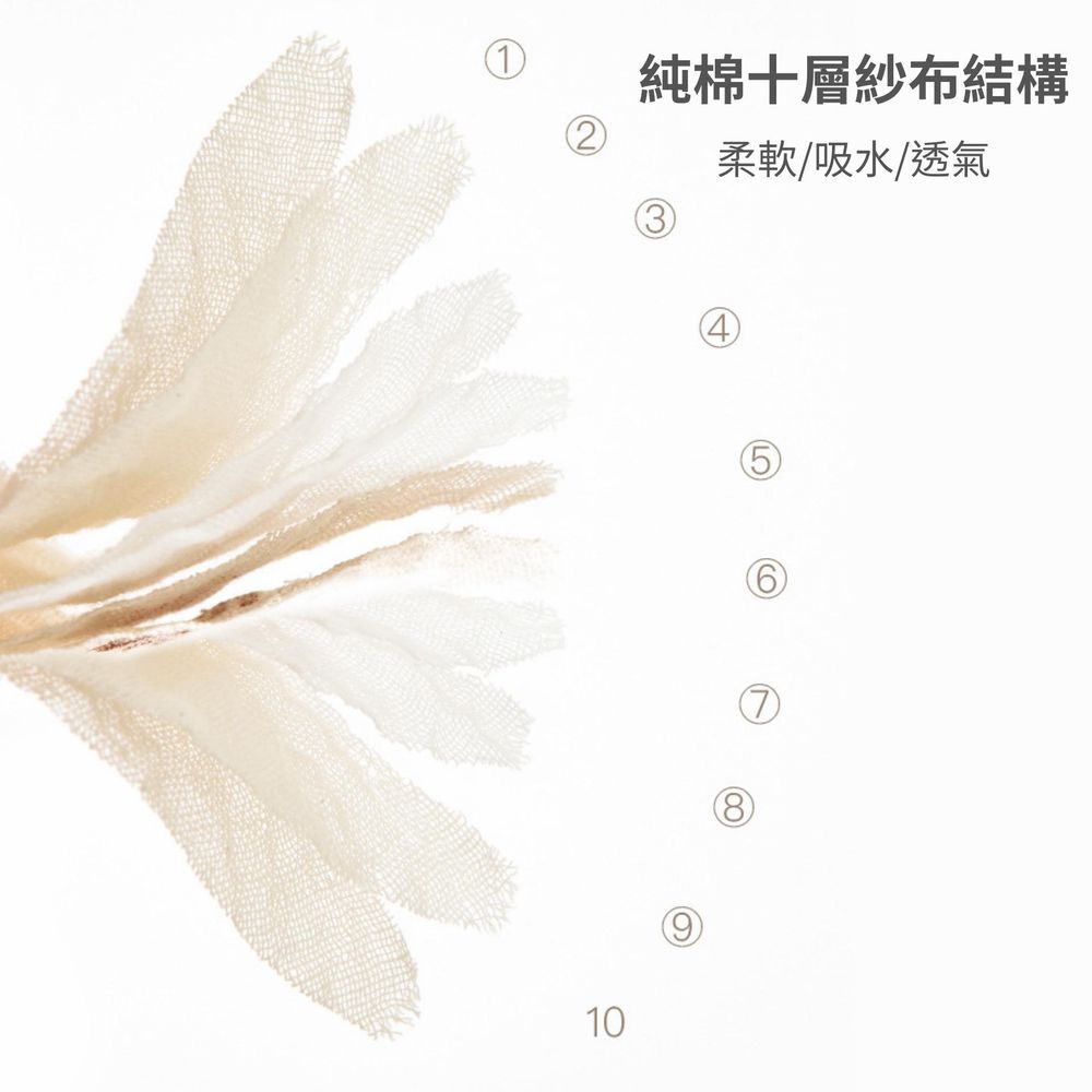 十層紗寶寶枕巾2件組