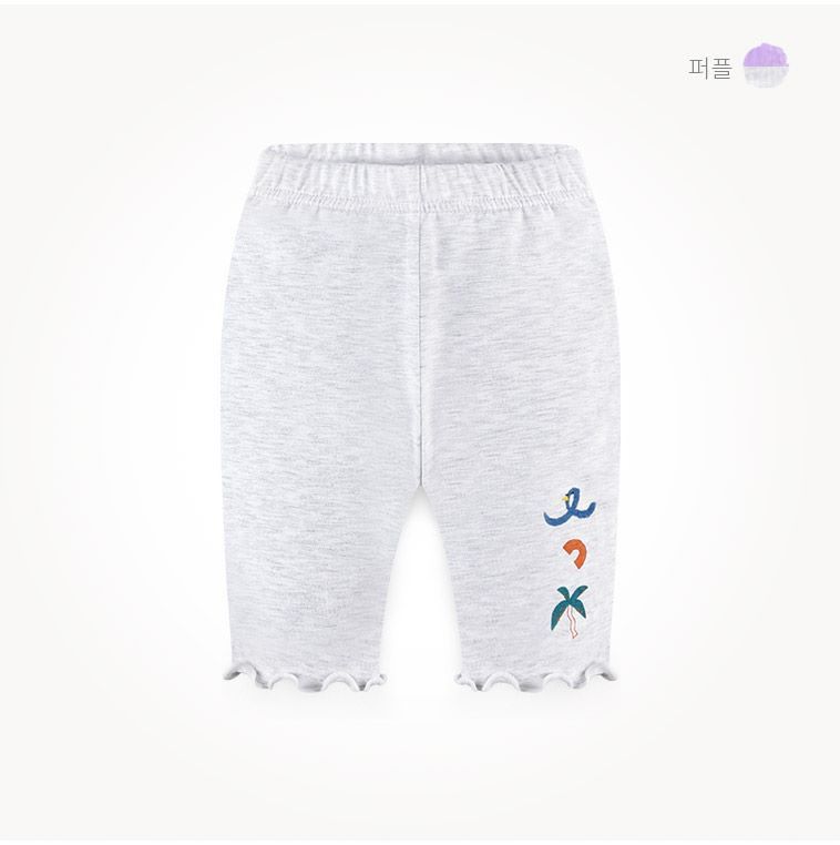 韓國 milk mile - 叢林鸚鵡荷葉領套裝-紫