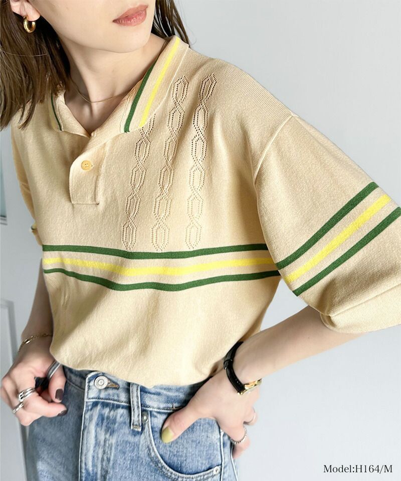 日本 Classical Elf - 翻領復古透氣短袖上衣-孔雀藍