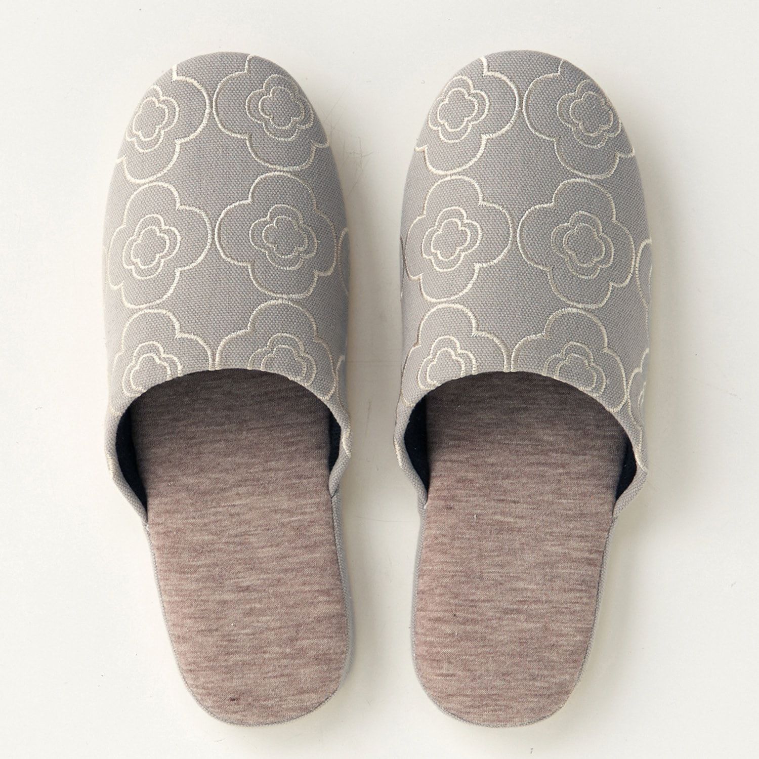 日本千趣會 - 可機洗 刺繡典雅室內拖-自然之樹-深藍