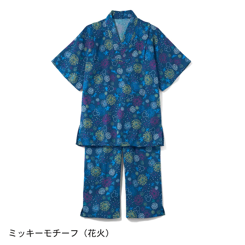 日本千趣會 - 迪士尼純棉甚平/家居服-(媽媽)小美人魚-水藍