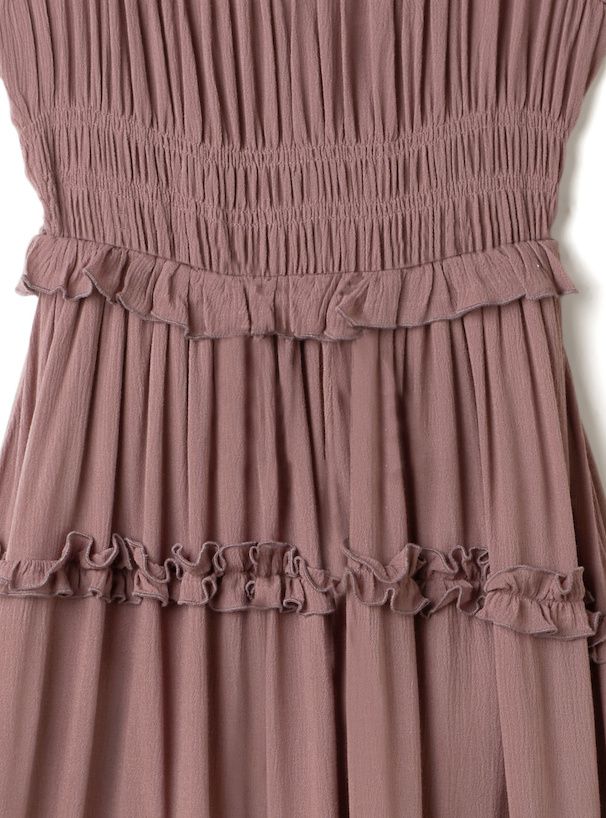 日本 GRL - 法式浪漫滾邊層次吊帶裙/洋裝-藍