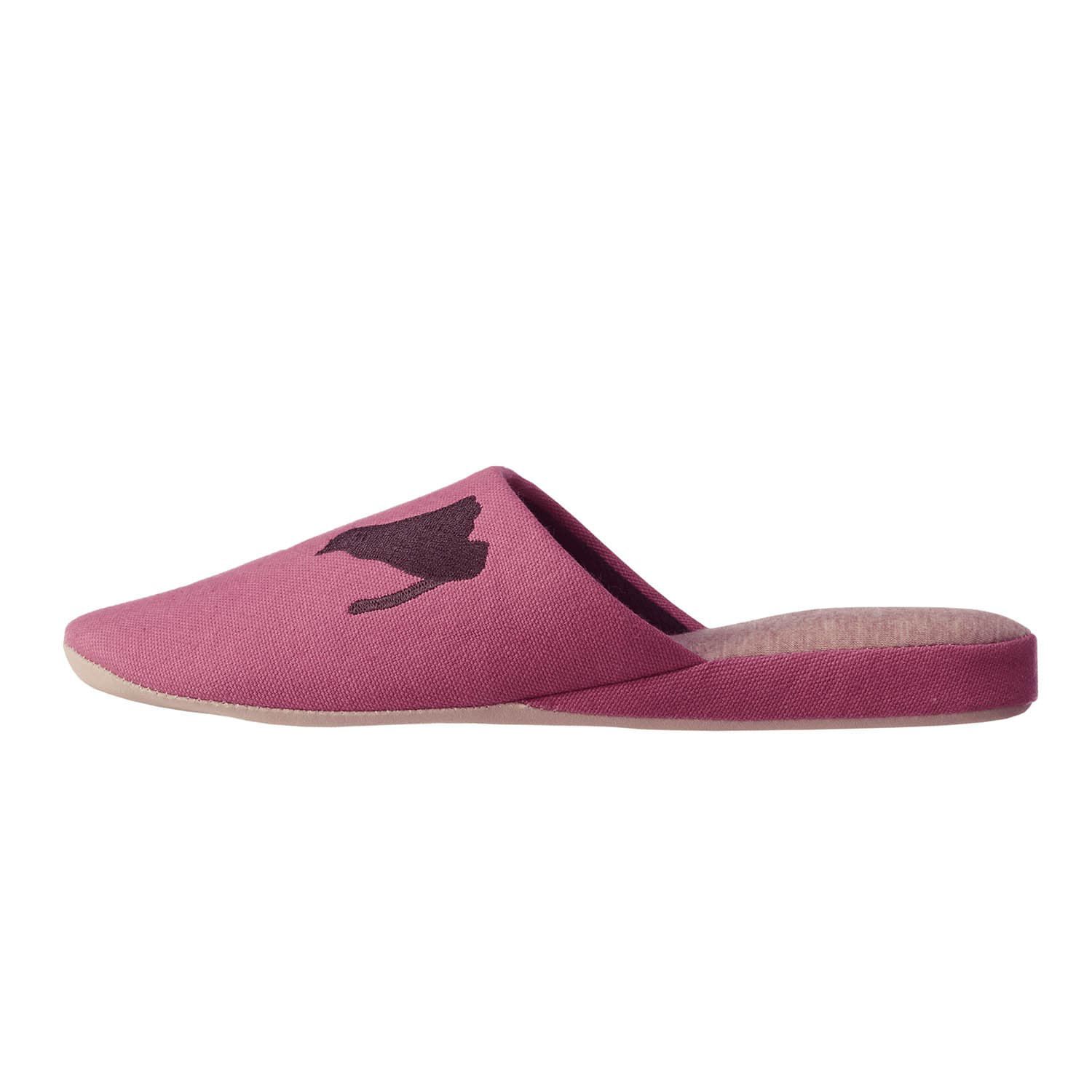 日本千趣會 - 可機洗 刺繡典雅室內拖-自然之樹-深藍