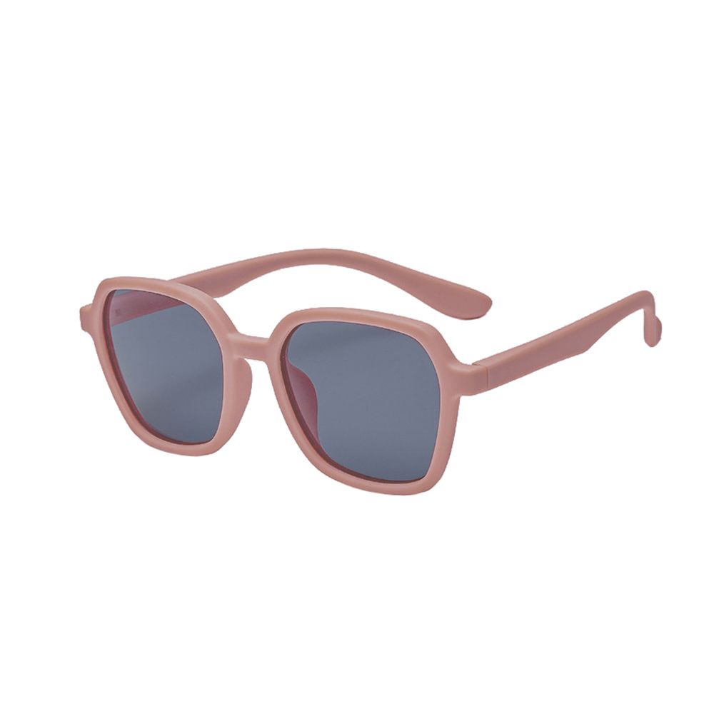 ALEGANT - ALEGANT-探索霧感藕荷兒童專用輕量矽膠彈性太陽眼鏡│UV400方框偏光墨鏡