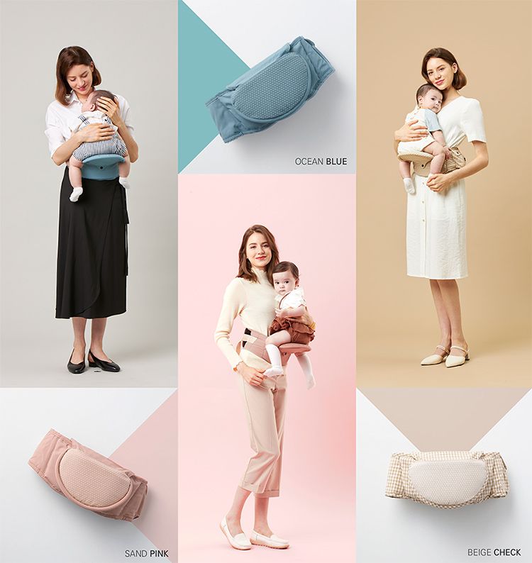 韓國 Bebefit - Bebefit Light 快展折疊腰凳-奶油色