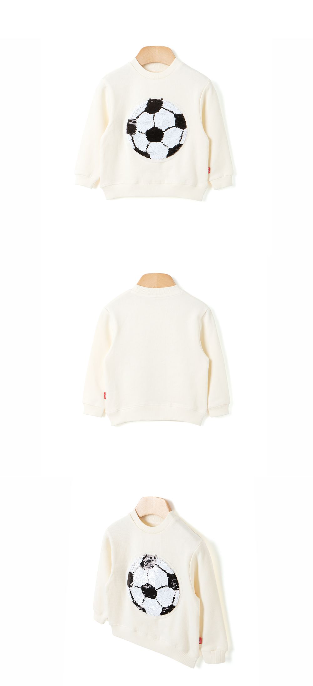 韓國 OZKIZ - 閃亮變色長袖大學T-足球