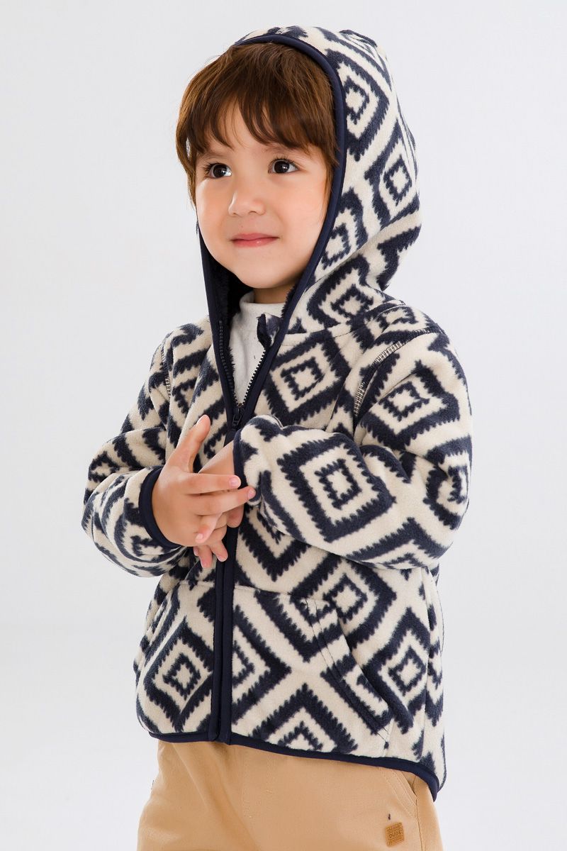 Fleece搖粒絨兒童連帽外套(溫暖加絨)-藍色天鵝