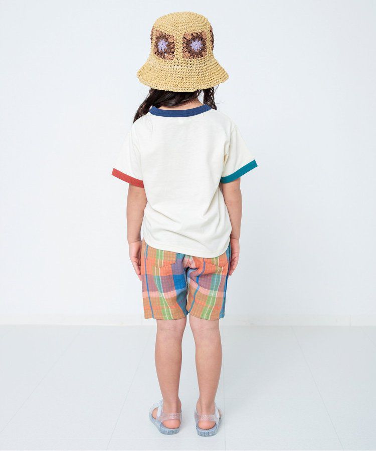 日本 BREEZE - 美式復古印花撞色邊短袖上衣-甜甜圈店-灰