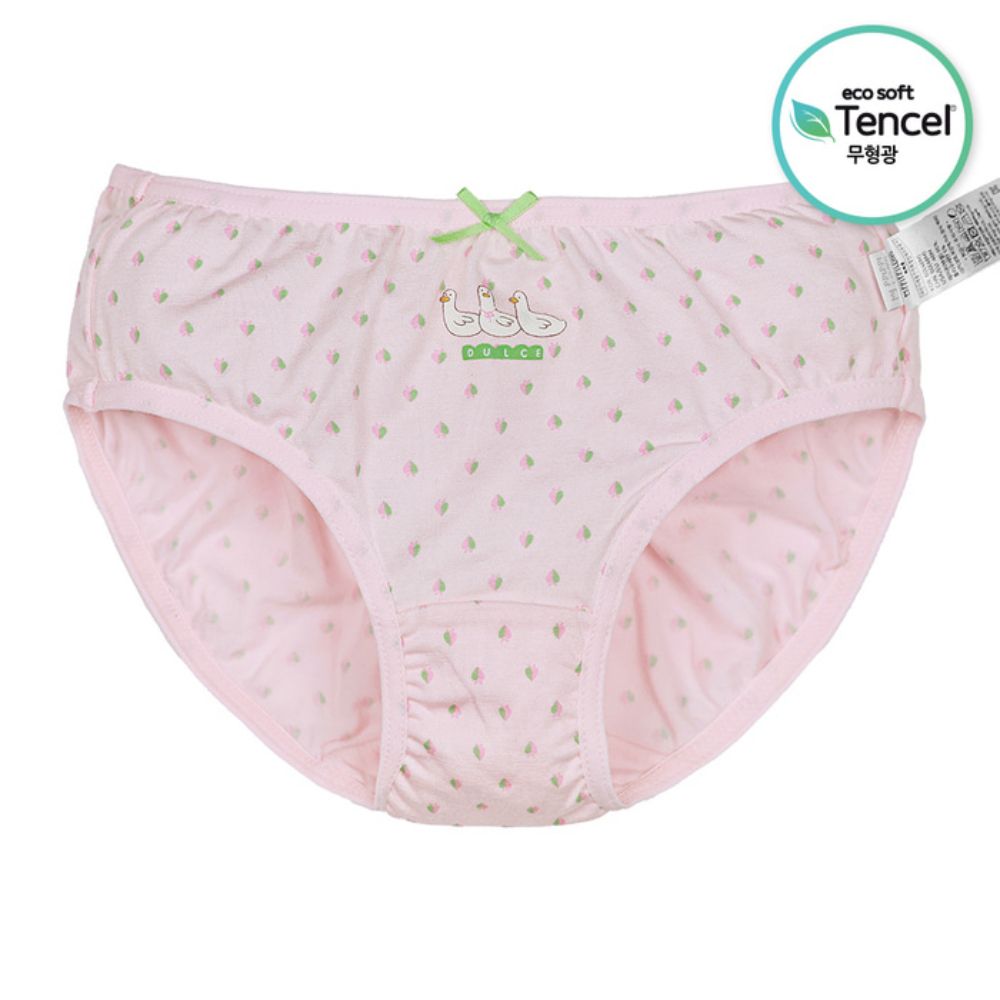 天絲纖維透氣三角褲(女寶)-可愛鴨鴨-粉