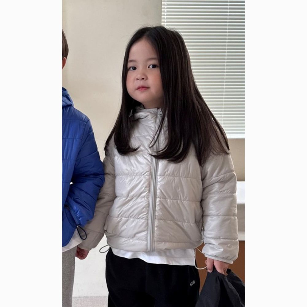 OUR 輕暖科技纖維連帽外套-淺灰